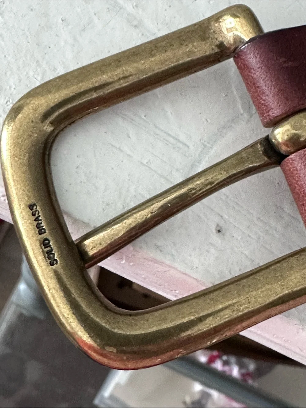 Vintage GAP Brown ITALIAN Leather Belt Size 30 USA Made